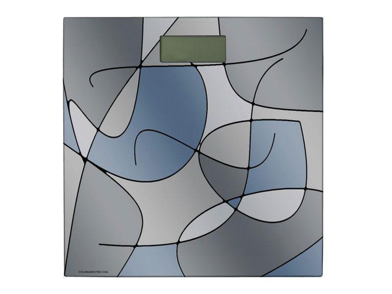 Bathroom Scales-ABSTRACT CURVES #1 Bathroom Scales-Grays-from COLORADDICTED.COM-