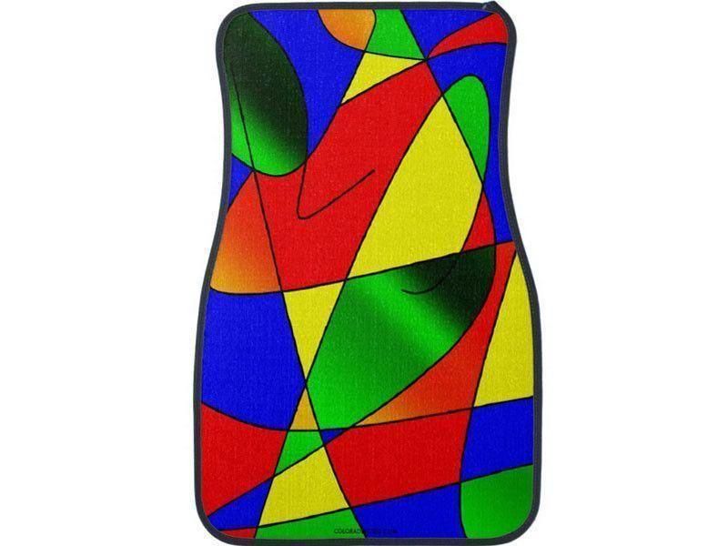 Car Mats-ABSTRACT CURVES #2 Car Mats Sets-Multicolor Bright-from COLORADDICTED.COM-