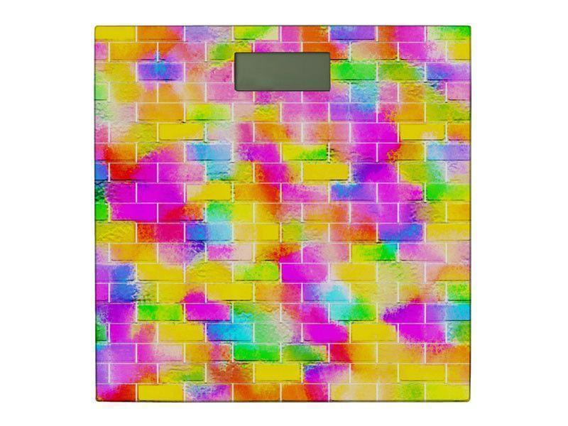 Bathroom Scales-BRICK WALL SMUDGED Bathroom Scales-from COLORADDICTED.COM-