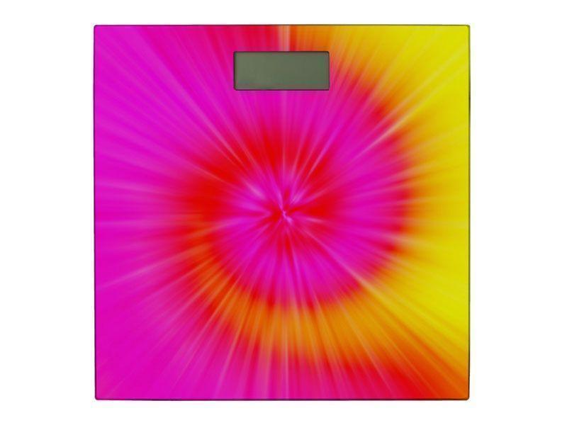 Bathroom Scales-TIE DYE Bathroom Scales-Fuchsias, Magentas, Reds, Oranges &amp; Yellows-from COLORADDICTED.COM-