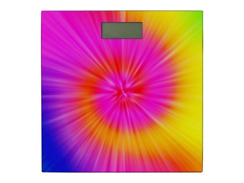 Bathroom Scales-TIE DYE Bathroom Scales-Rainbow Colors-from COLORADDICTED.COM-