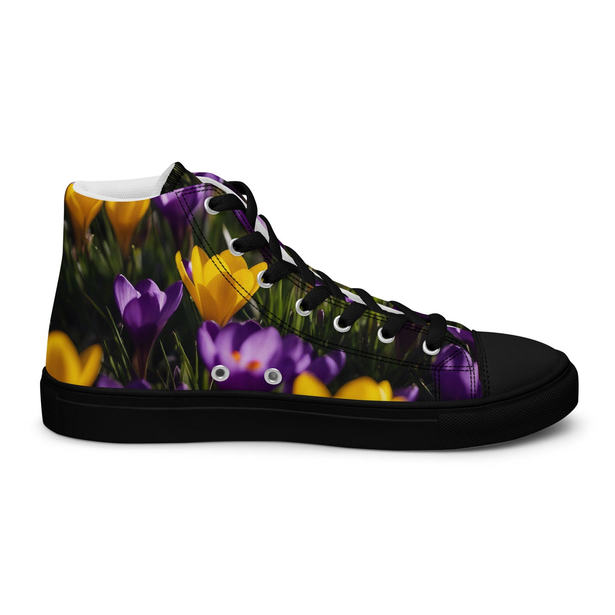 Women&#39;s &amp; Girls&#39; High-Top Sneakers-YELLOW &amp; PURPLE CROCUSES Women’s &amp; Girls&#39; High-Top Sneakers-from COLORADDICTED.COM-