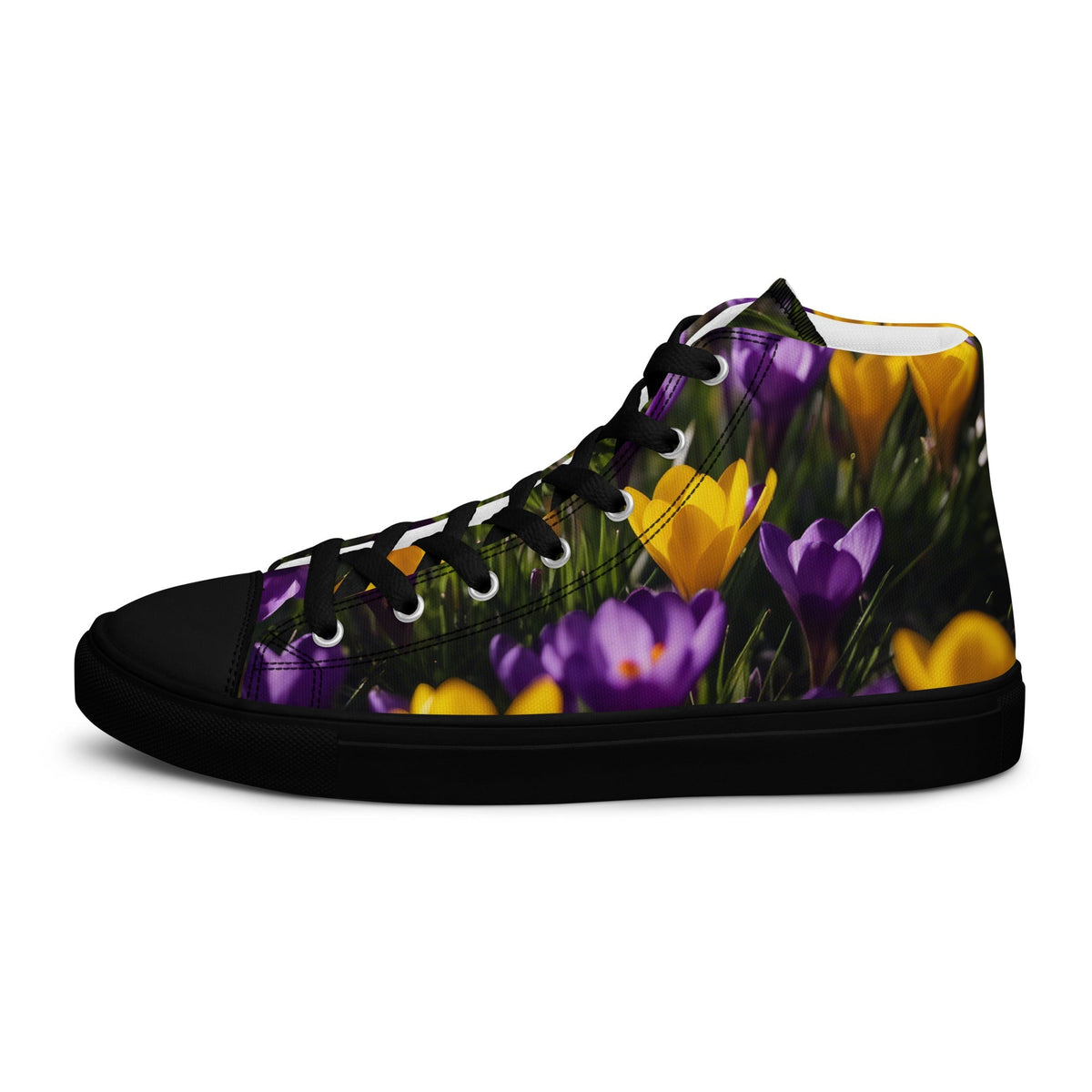 Women&#39;s &amp; Girls&#39; High-Top Sneakers-YELLOW &amp; PURPLE CROCUSES Women’s &amp; Girls&#39; High-Top Sneakers-from COLORADDICTED.COM-