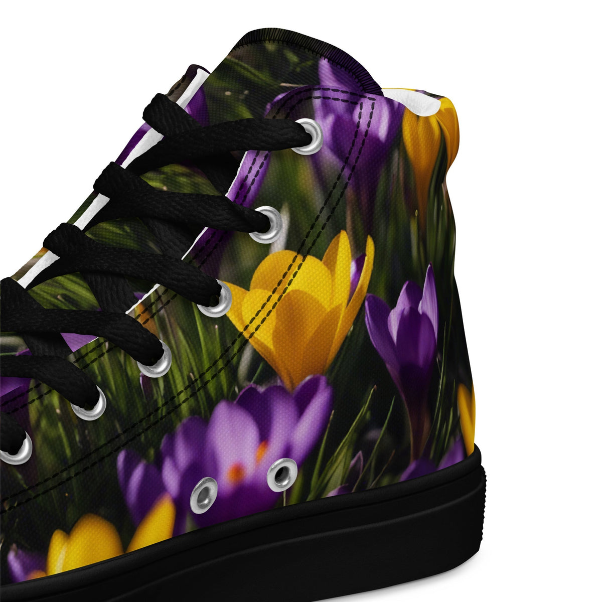 Women&#39;s &amp; Girls&#39; High-Top Sneakers-YELLOW &amp; PURPLE CROCUSES Women’s &amp; Girls&#39; High-Top Sneakers-from COLORADDICTED.COM-