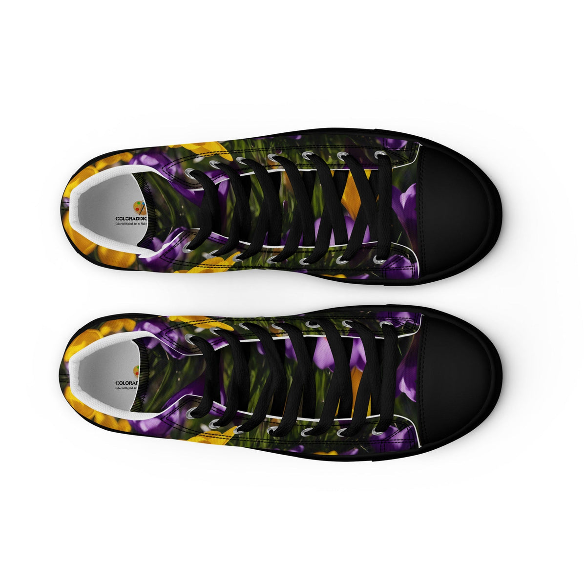 Women&#39;s &amp; Girls&#39; High-Top Sneakers-YELLOW &amp; PURPLE CROCUSES Women’s &amp; Girls&#39; High-Top Sneakers-from COLORADDICTED.COM-