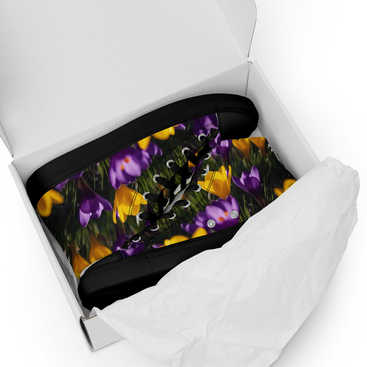 Women&#39;s &amp; Girls&#39; High-Top Sneakers-YELLOW &amp; PURPLE CROCUSES Women’s &amp; Girls&#39; High-Top Sneakers-from COLORADDICTED.COM-