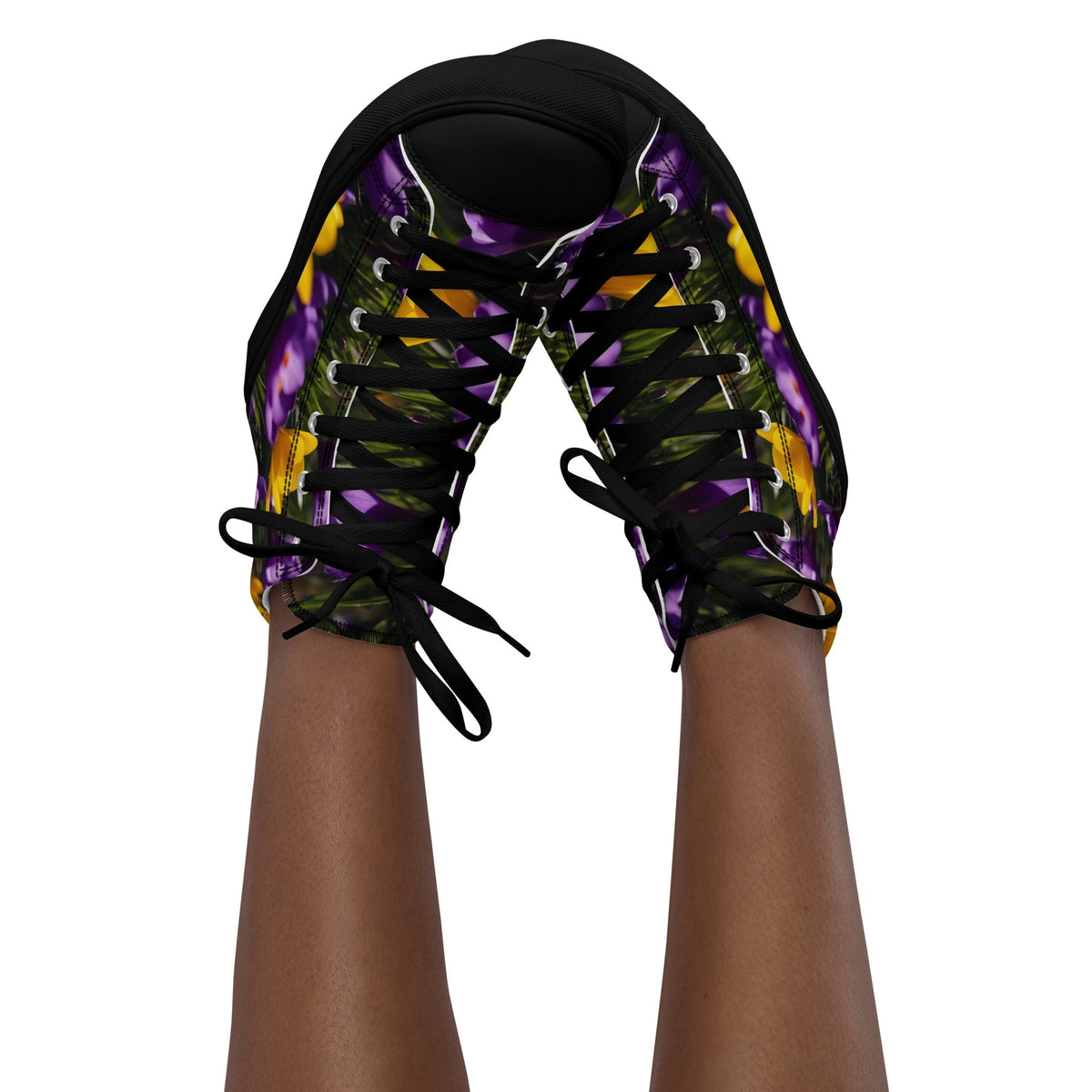 Women&#39;s &amp; Girls&#39; High-Top Sneakers-YELLOW &amp; PURPLE CROCUSES Women’s &amp; Girls&#39; High-Top Sneakers-from COLORADDICTED.COM-