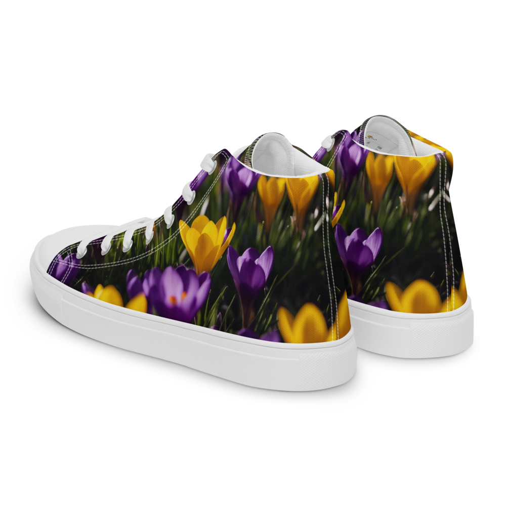 Women&#39;s &amp; Girls&#39; High-Top Sneakers-YELLOW &amp; PURPLE CROCUSES Women’s &amp; Girls&#39; High-Top Sneakers-from COLORADDICTED.COM-