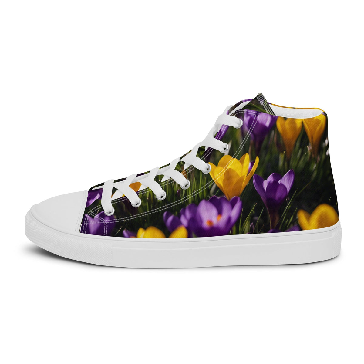 Women&#39;s &amp; Girls&#39; High-Top Sneakers-YELLOW &amp; PURPLE CROCUSES Women’s &amp; Girls&#39; High-Top Sneakers-from COLORADDICTED.COM-