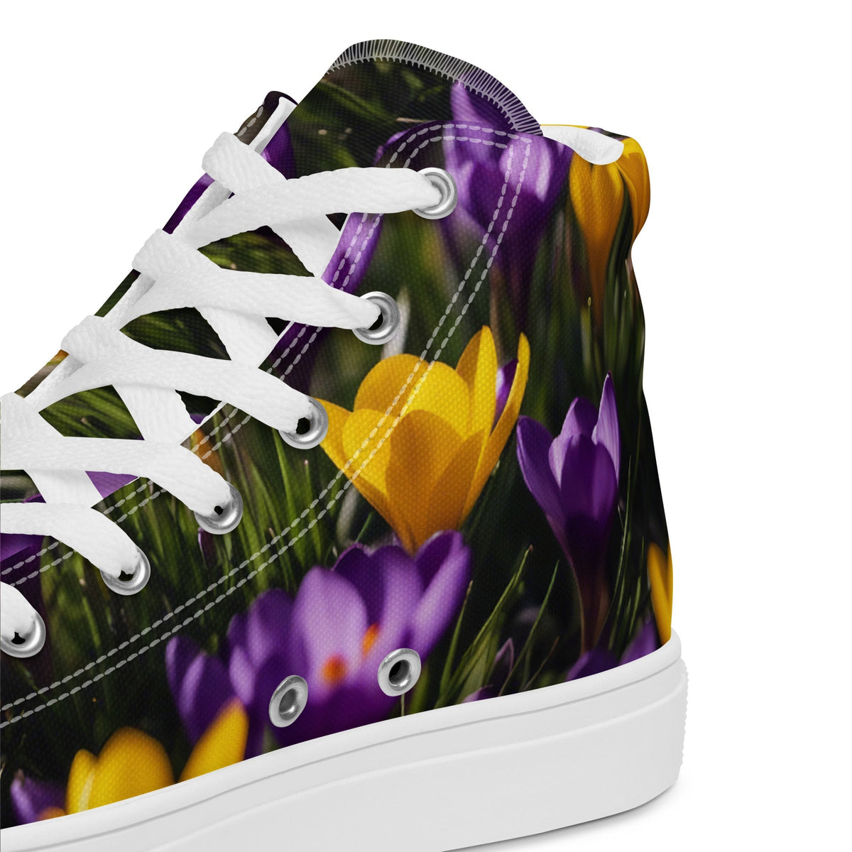 Women&#39;s &amp; Girls&#39; High-Top Sneakers-YELLOW &amp; PURPLE CROCUSES Women’s &amp; Girls&#39; High-Top Sneakers-from COLORADDICTED.COM-