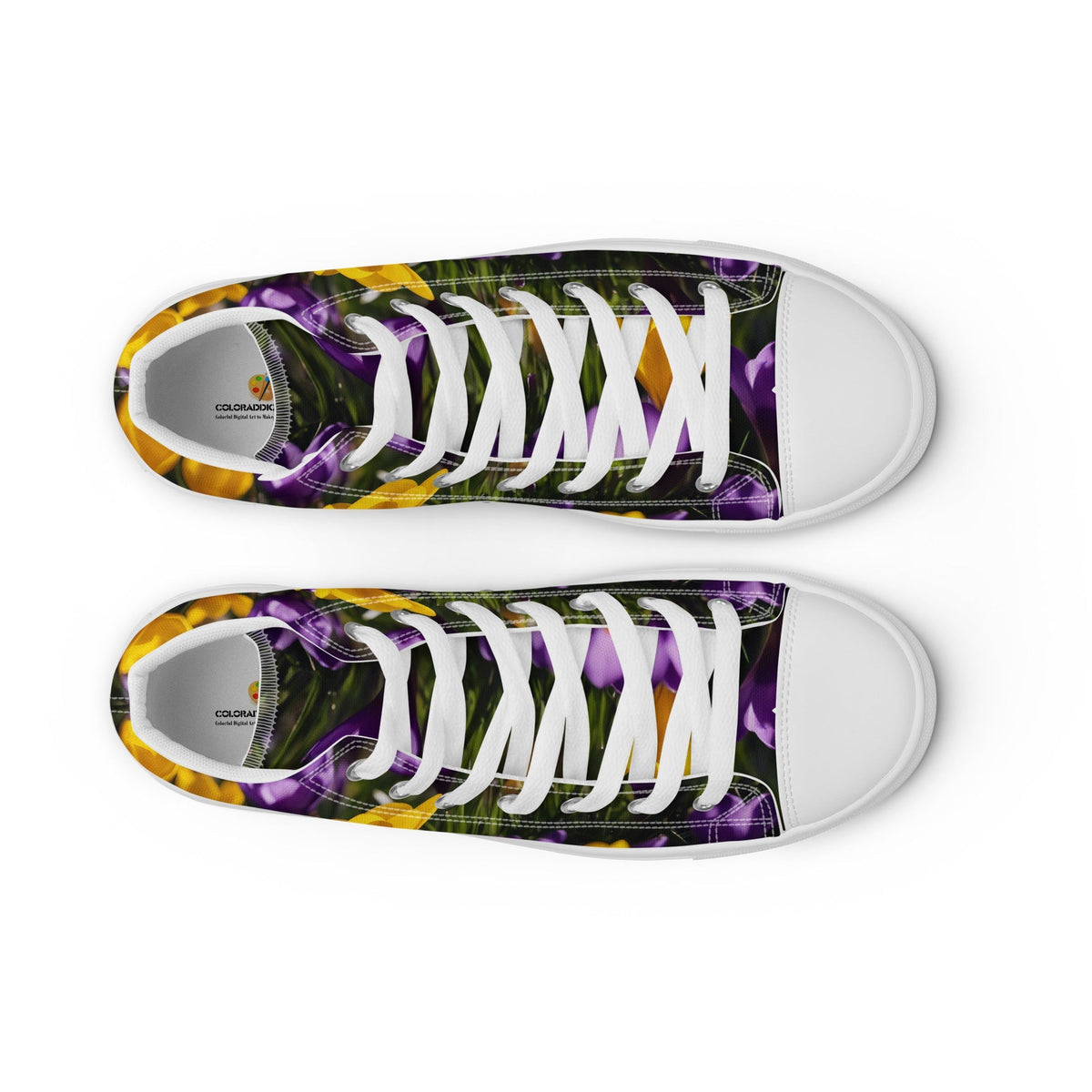 Women&#39;s &amp; Girls&#39; High-Top Sneakers-YELLOW &amp; PURPLE CROCUSES Women’s &amp; Girls&#39; High-Top Sneakers-from COLORADDICTED.COM-