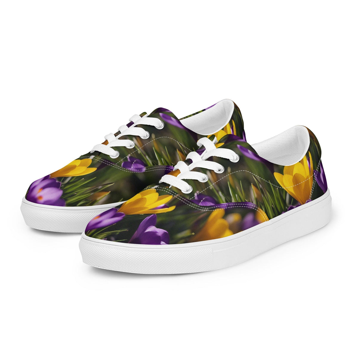 Women&#39;s &amp; Girls&#39; Low-Top Sneakers-YELLOW &amp; PURPLE CROCUSES Women’s &amp; Girls&#39; Low-Top Sneakers-from COLORADDICTED.COM-