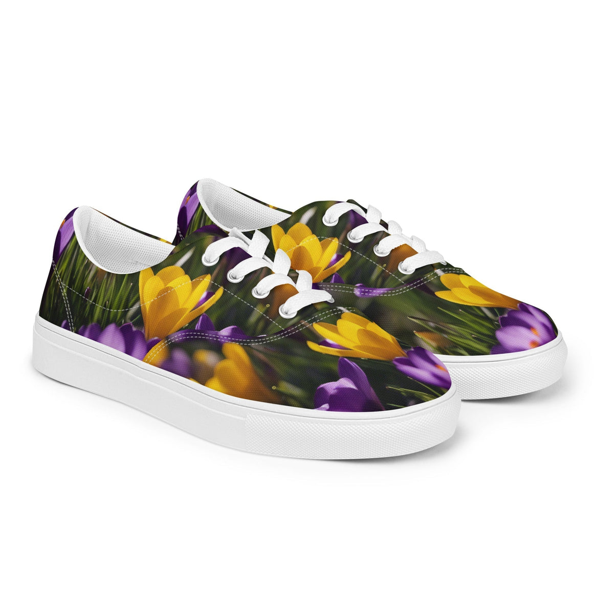 Women&#39;s &amp; Girls&#39; Low-Top Sneakers-YELLOW &amp; PURPLE CROCUSES Women’s &amp; Girls&#39; Low-Top Sneakers-from COLORADDICTED.COM-