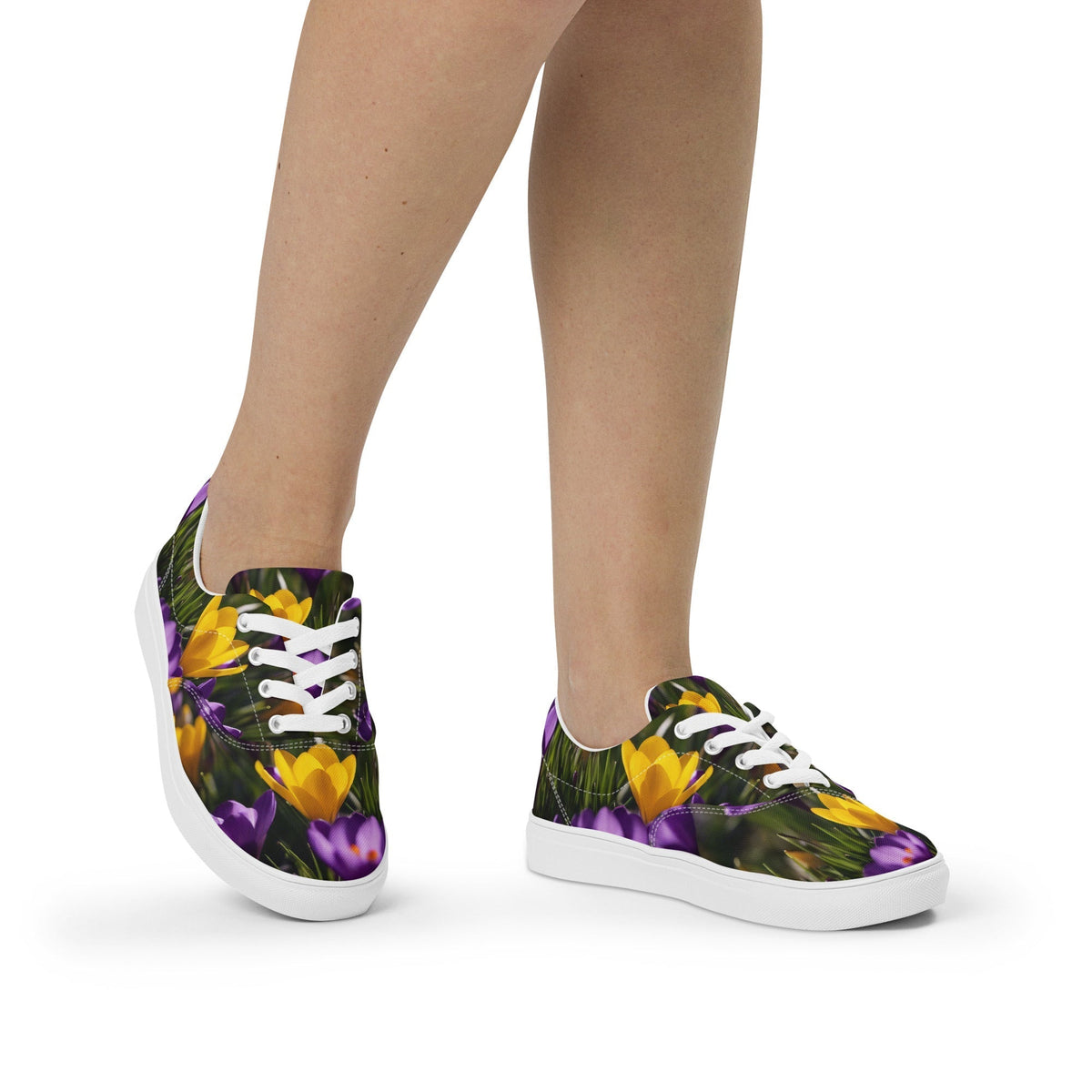 Women&#39;s &amp; Girls&#39; Low-Top Sneakers-YELLOW &amp; PURPLE CROCUSES Women’s &amp; Girls&#39; Low-Top Sneakers-from COLORADDICTED.COM-